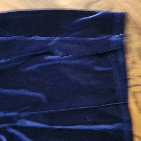 Blue Velvet Dress with Lace Collar - Picture 3 of 6